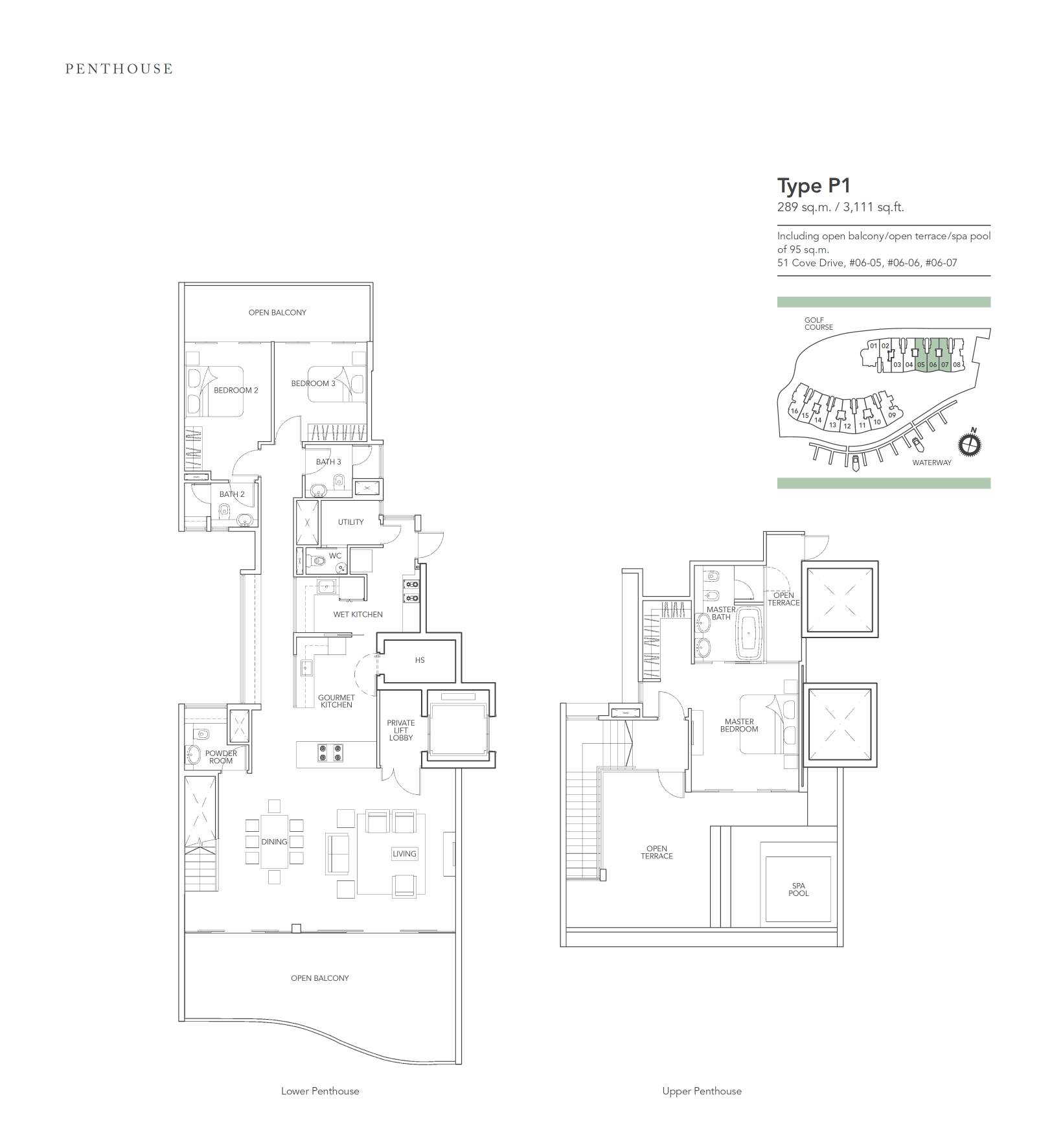 Turquoise 1 Bedroom Floor Plan 1