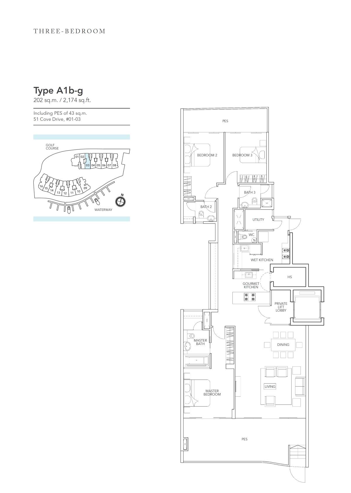 Turquoise 1 Bedroom Floor Plan 6