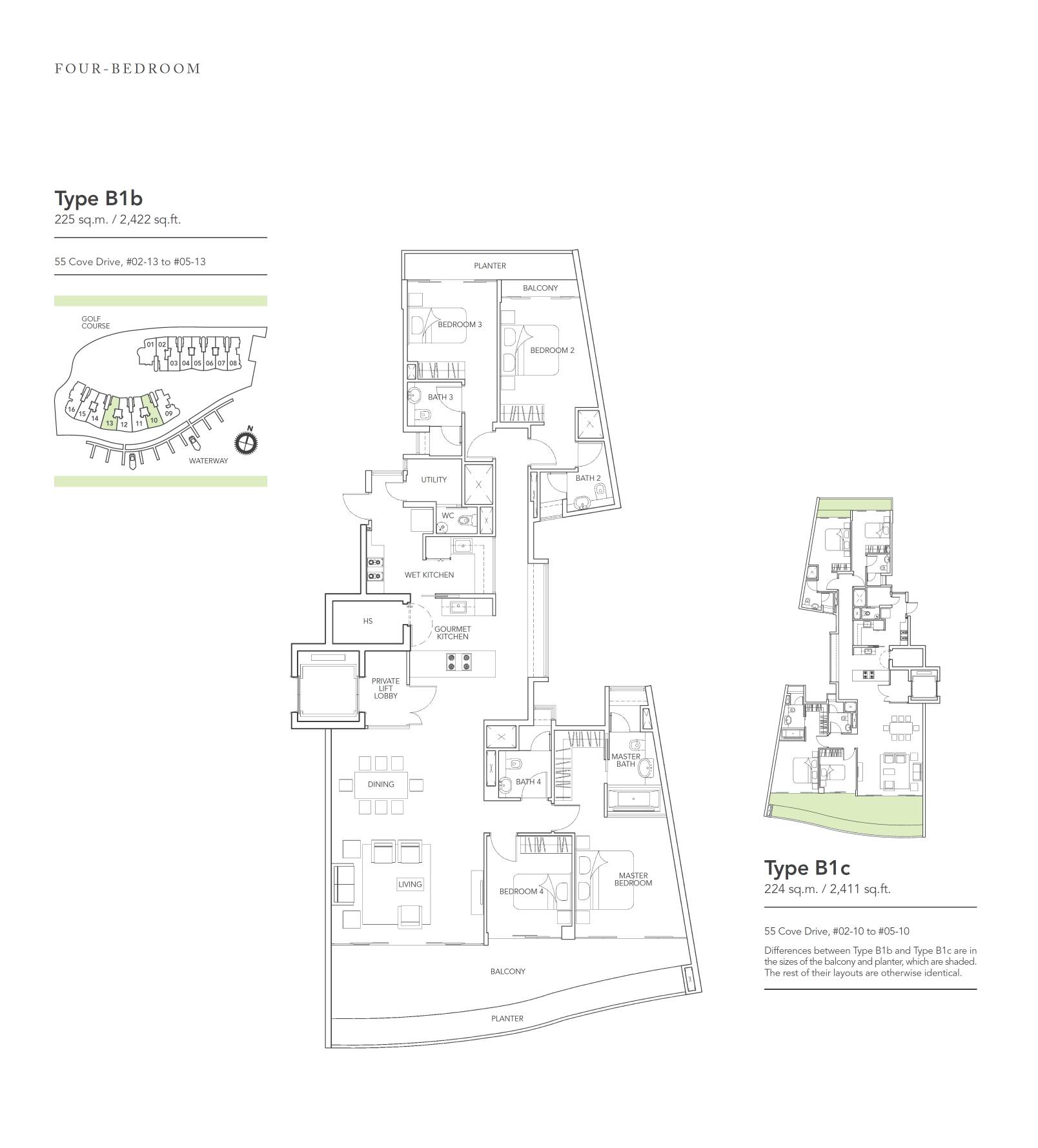 Turquoise 1 Bedroom Floor Plan 17