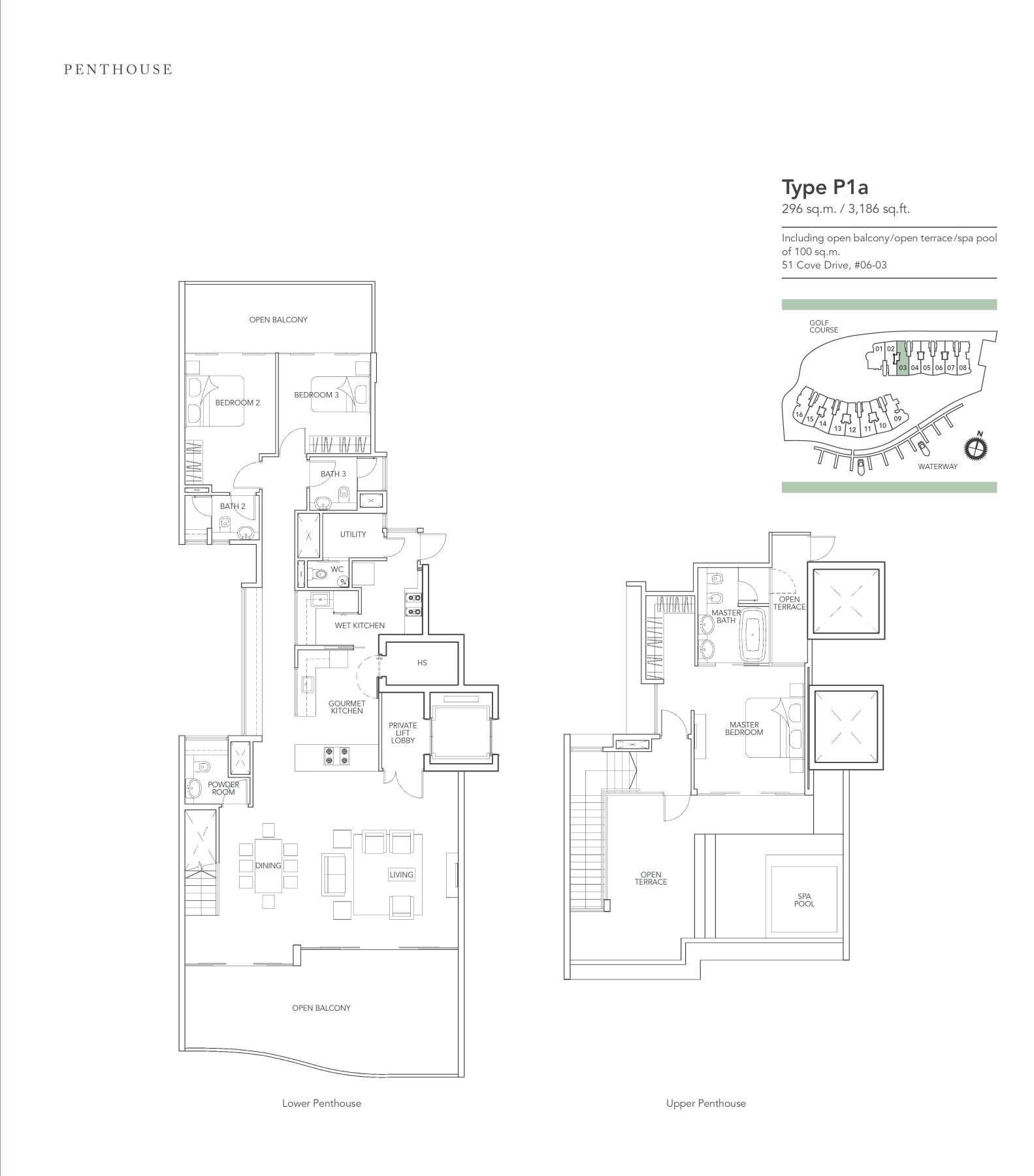Turquoise 1 Bedroom Floor Plan 21