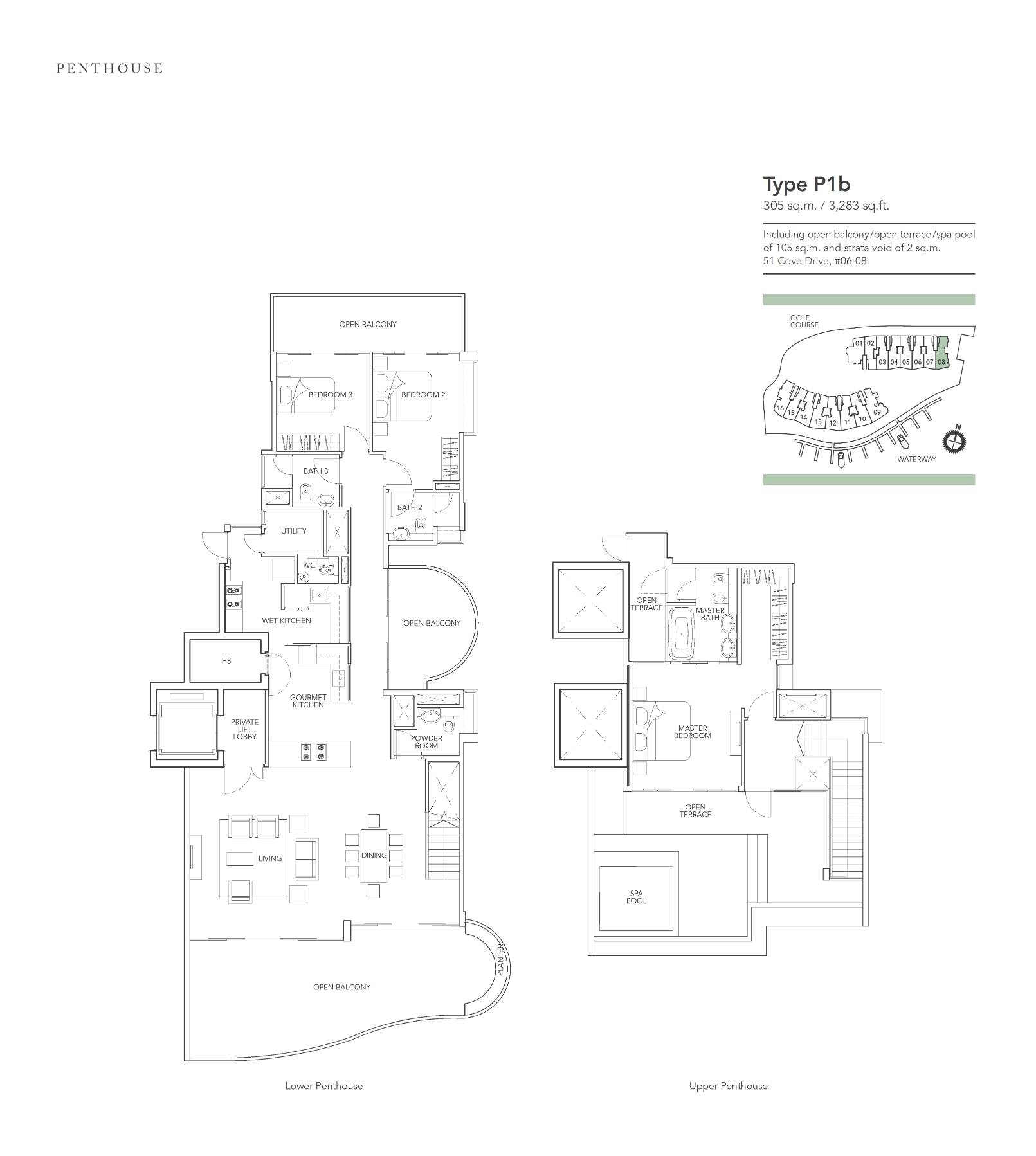 Turquoise 1 Bedroom Floor Plan 22