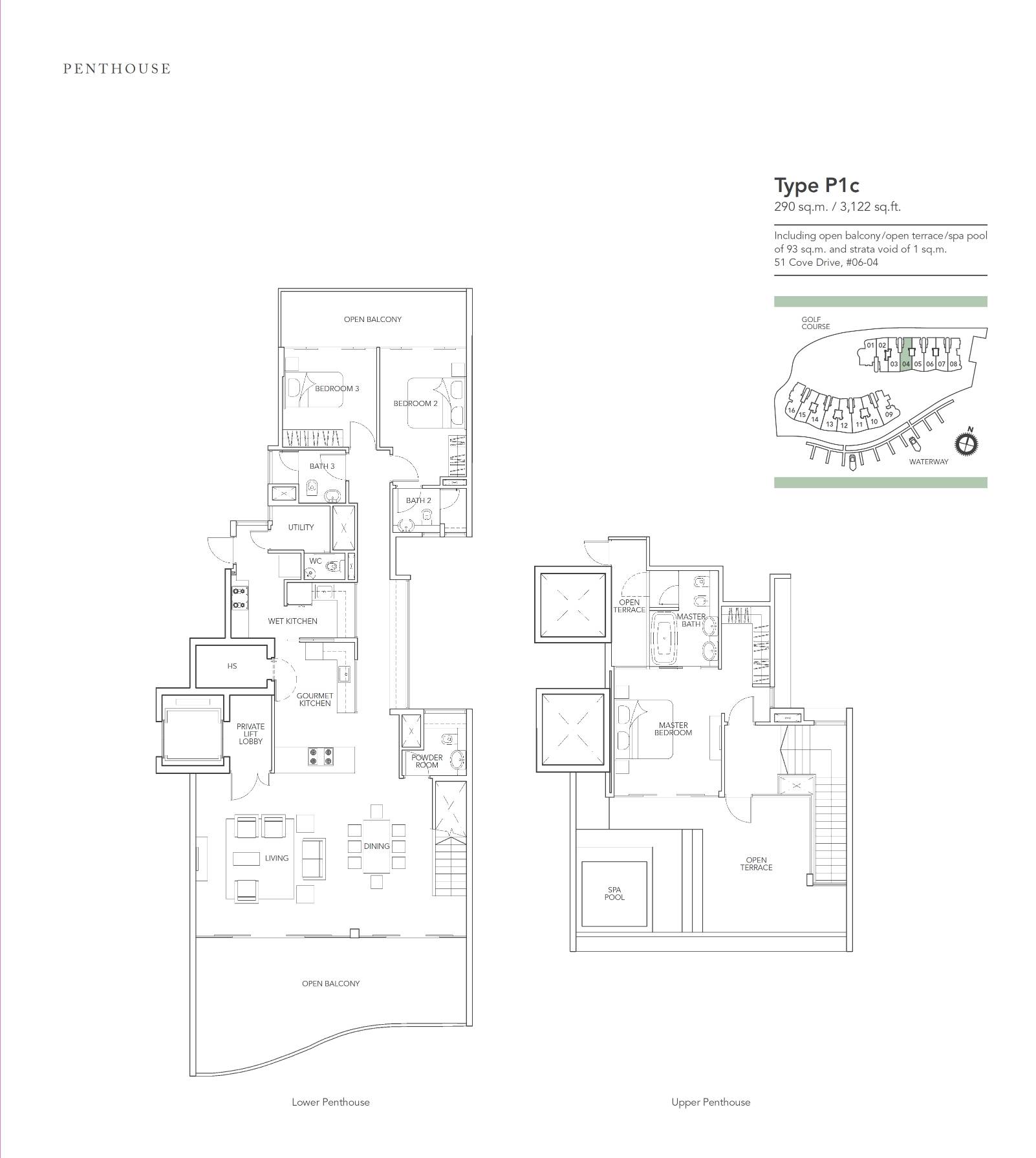 Turquoise 1 Bedroom Floor Plan 23